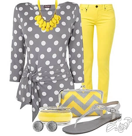 نحوه ی ست کردن با تاپ خالدار,مدل های ست با تاپ خالدار,اصول ست کردن با لباس خالدار